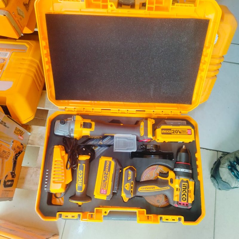 Ingco Cordless Grinder & Drill Set